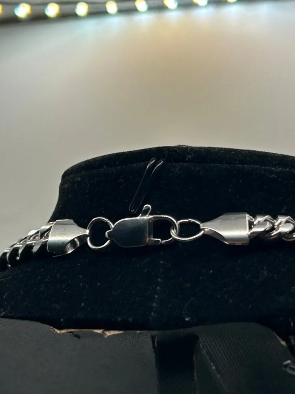 Cuban Chain Real Silver 8mm 20 Inch Stainless Steel Plated Solid Durable Mens